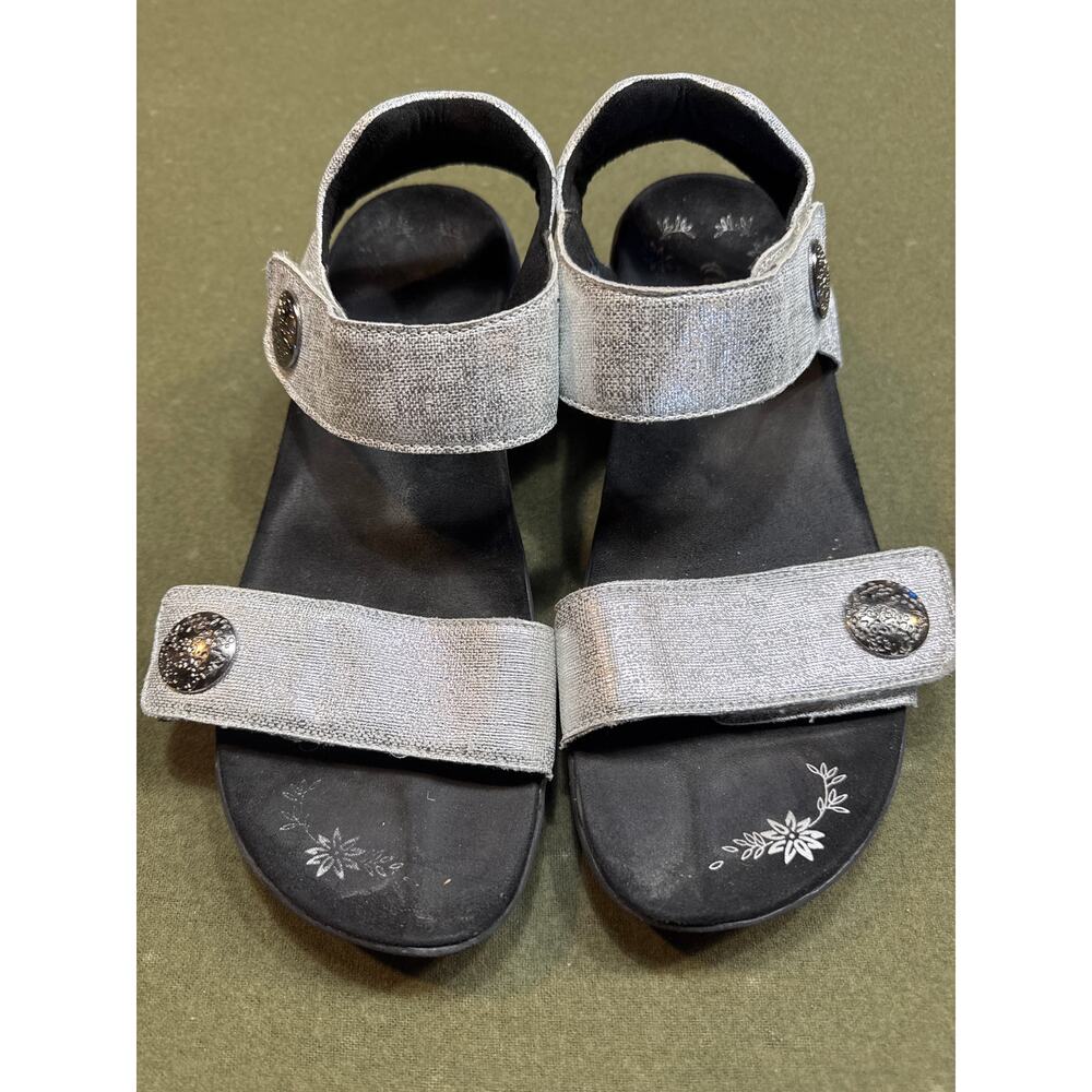Therafit H60419B/White Silver‎ Strappy Sandal Womens Size 10.5-11